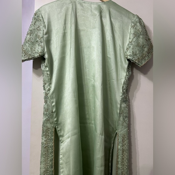 Embellished handmade beaded pakestani indian khaliji arab dress - Picture 5 of 10